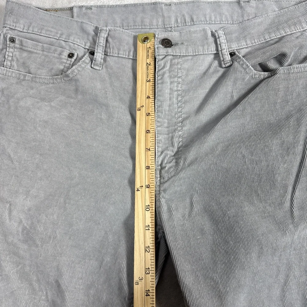 Levi's 511 Pants Corduroy Slim Light Gray Stretch Men's Size 38X32 - Picture 6 of 10
